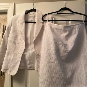White Calvin Klein Suit - Sz 8